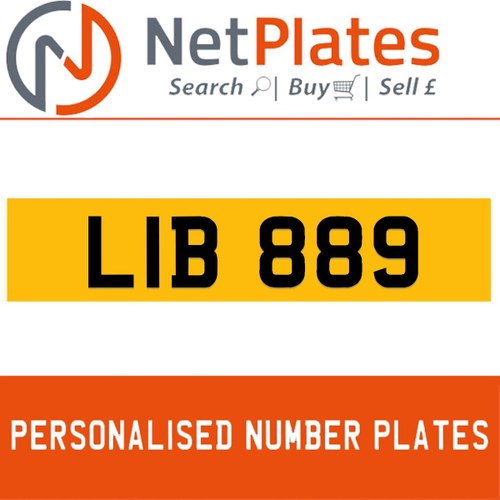 1990 LIB 889 PERSONALISED PRIVATE CHERISHED DVLA NUMBER PLATE For Sale