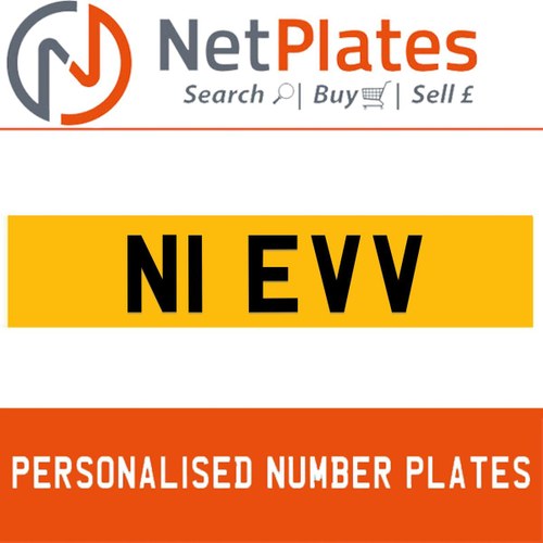 1990 N1 EVV PERSONALISED PRIVATE CHERISHED DVLA NUMBER PLATE For Sale