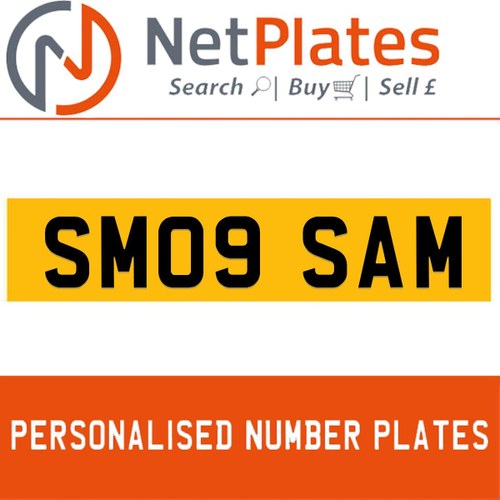 1990 SM09 SAM PERSONALISED PRIVATE CHERISHED DVLA NUMBER PLATE For Sale