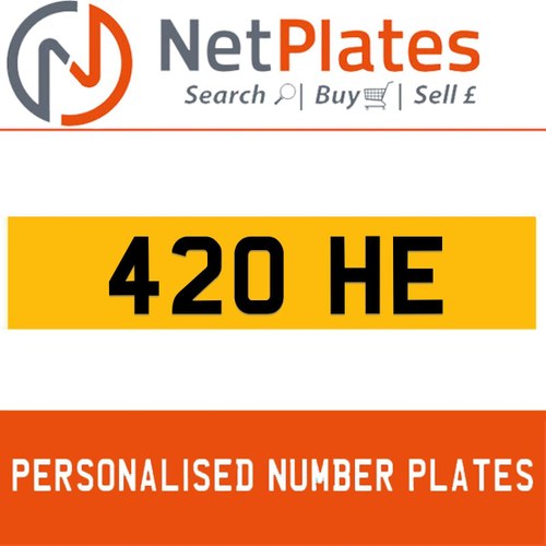 1990 420 HE PERSONALISED PRIVATE CHERISHED DVLA NUMBER PLATE For Sale
