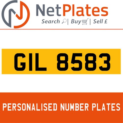 1990 GIL 8583 PERSONALISED PRIVATE CHERISHED DVLA NUMBER PLATE For Sale
