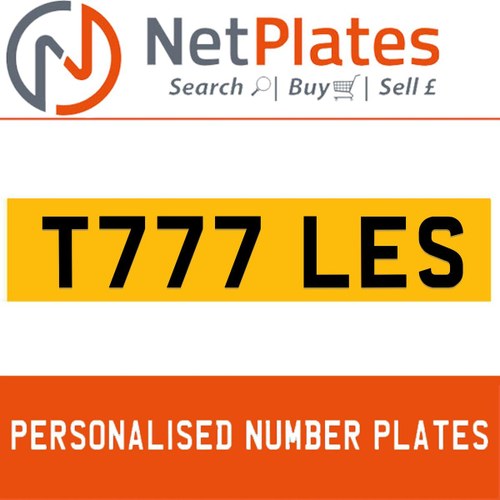 1990 T777 LES PERSONALISED PRIVATE CHERISHED DVLA NUMBER PLATE For Sale