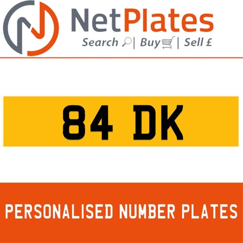 1990 84 DK PERSONALISED PRIVATE CHERISHED DVLA NUMBER PLATE For Sale