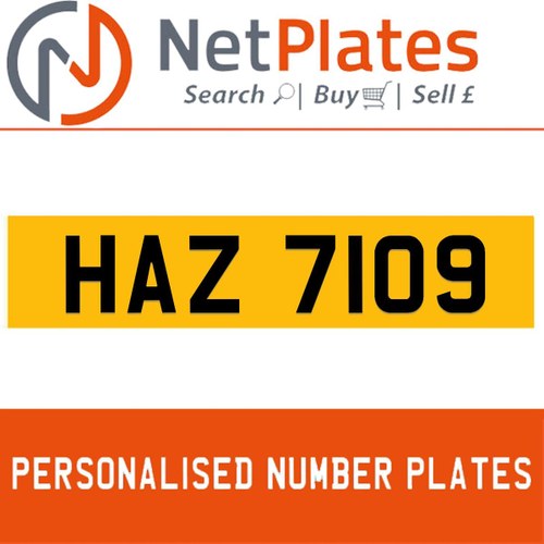 1990 HAZ 7109 PERSONALISED PRIVATE CHERISHED DVLA NUMBER PLATE For Sale