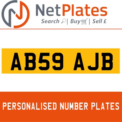 1990 AB59 AJB PERSONALISED PRIVATE CHERISHED DVLA NUMBER PLATE For Sale