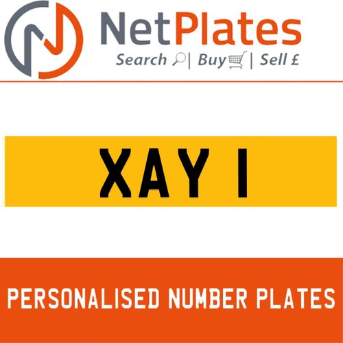 1990 XAY 1 PERSONALISED PRIVATE CHERISHED DVLA NUMBER PLATE For Sale