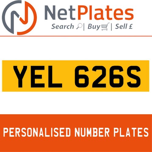 1990 YEL 626S PERSONALISED PRIVATE CHERISHED DVLA NUMBER PLATE For Sale