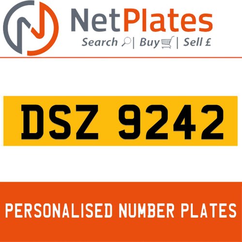 1990 DSZ 9242 PERSONALISED PRIVATE CHERISHED DVLA NUMBER PLATE For Sale