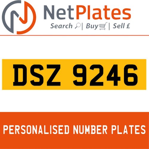 1990 DSZ 9246 PERSONALISED PRIVATE CHERISHED DVLA NUMBER PLATE For Sale