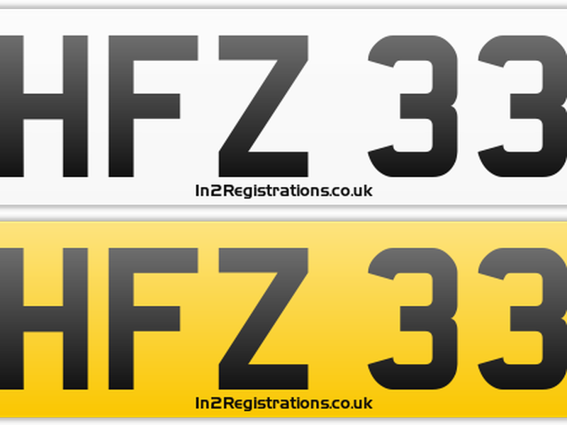 HFZ 33 Dateless cherished registration number plate