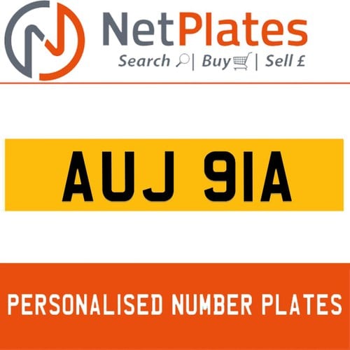 1963 AUJ 91A Private Number Plate from NetPlates Ltd For Sale
