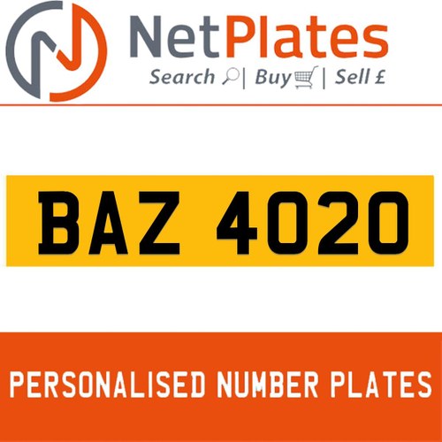 1963 BAZ 4020 Private Number Plate from NetPlates Ltd For Sale