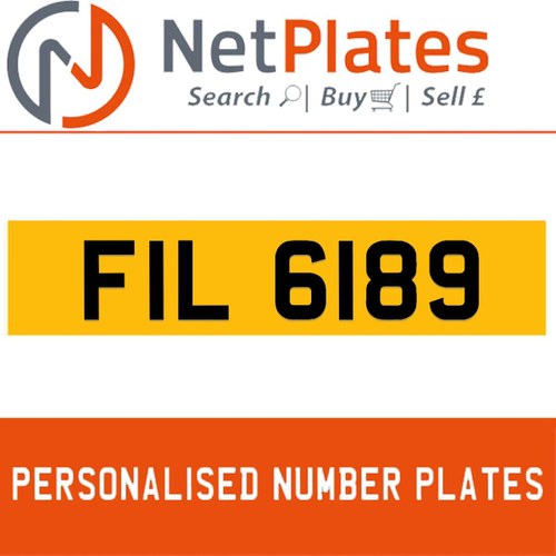 1963 FIL 6189 Private Number Plate from NetPlates Ltd In vendita