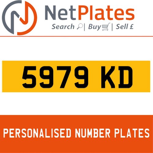 1963 5979 KD Private Number Plate from NetPlates Ltd In vendita