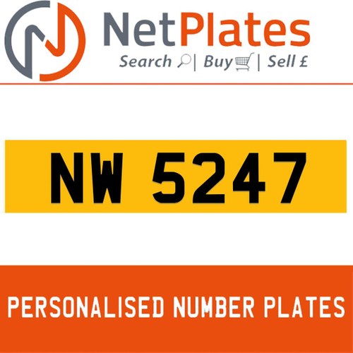 1963 NW 5247 Private Number Plate from NetPlates Ltd For Sale
