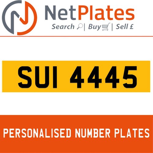 1963 SUI 4445 Private Number Plate from NetPlates Ltd In vendita