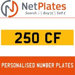 1900 250 CF PERSONALISED PRIVATE CHERISHED DVLA NUMBER PLATE For Sale