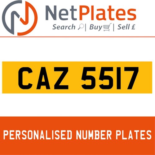 1900 CAZ 5517 PERSONALISED PRIVATE CHERISHED DVLA NUMBER PLATE In vendita