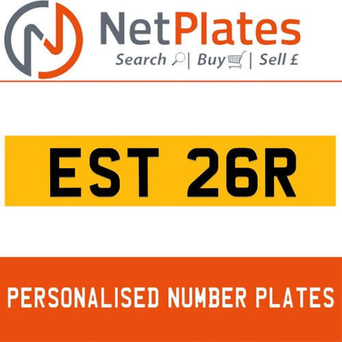 1900 EST 26R PERSONALISED PRIVATE CHERISHED DVLA NUMBER PLATE For Sale