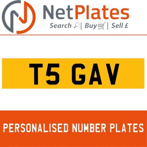 1900 T5 GAV PERSONALISED PRIVATE CHERISHED DVLA NUMBER PLATE For Sale