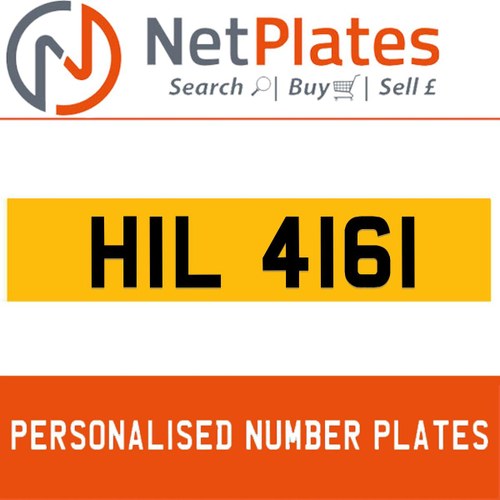 1900 HIL 4161 PERSONALISED PRIVATE CHERISHED DVLA NUMBER PLATE For Sale
