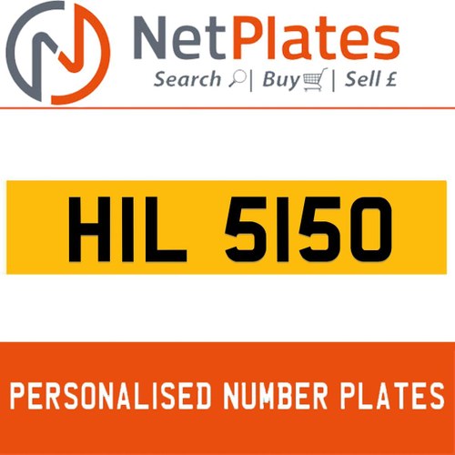 1900 HIL 5150 PERSONALISED PRIVATE CHERISHED DVLA NUMBER PLATE For Sale
