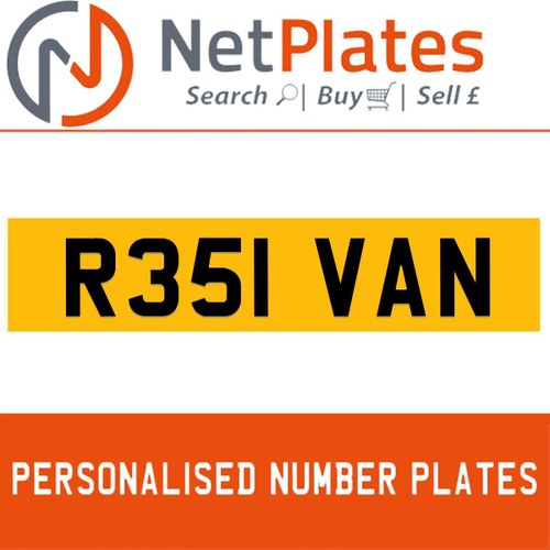 1900 R351 VAN PERSONALISED PRIVATE CHERISHED DVLA NUMBER PLATE For Sale