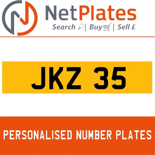 1900 JKZ 35 PERSONALISED PRIVATE CHERISHED DVLA NUMBER PLATE For Sale