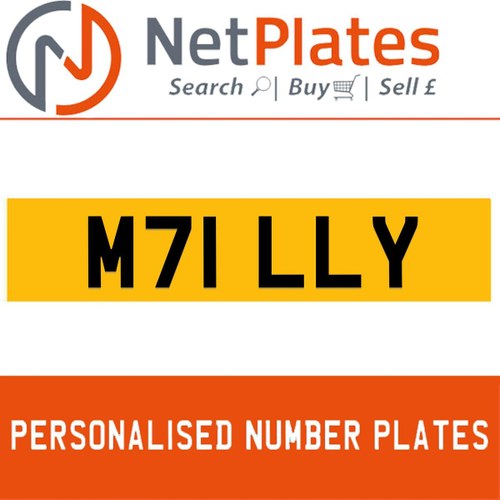 1900 M71 LLY PERSONALISED PRIVATE CHERISHED DVLA NUMBER PLATE For Sale