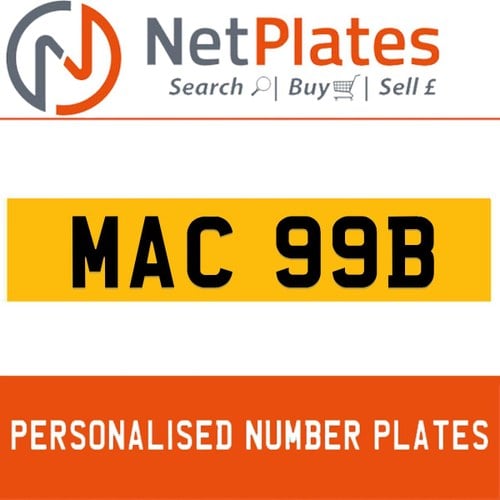 1900 MAC 99B PERSONALISED PRIVATE CHERISHED DVLA NUMBER PLATE For Sale