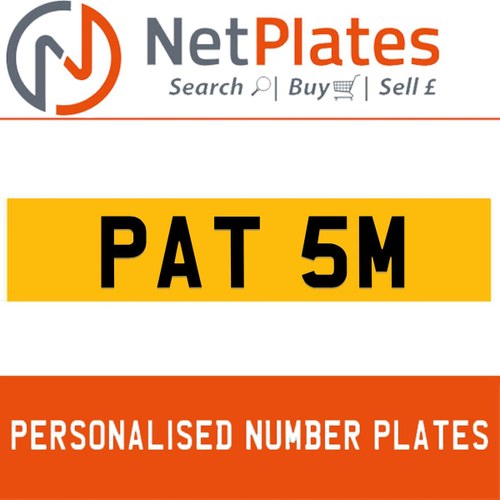 1900 PAT 5M PERSONALISED PRIVATE CHERISHED DVLA NUMBER PLATE For Sale