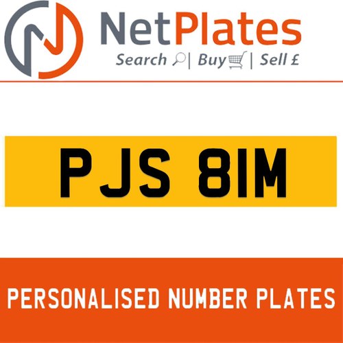 1900 PJS 81M PERSONALISED PRIVATE CHERISHED DVLA NUMBER PLATE For Sale