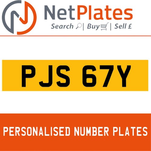 1900 PJS 67Y PERSONALISED PRIVATE CHERISHED DVLA NUMBER PLATE For Sale