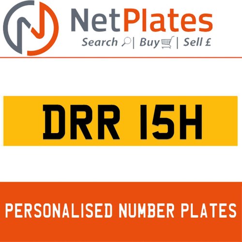 1900 DRR 15H PERSONALISED PRIVATE CHERISHED DVLA NUMBER PLATE For Sale