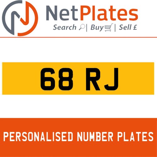 1900 68 RJ PERSONALISED PRIVATE CHERISHED DVLA NUMBER PLATE For Sale