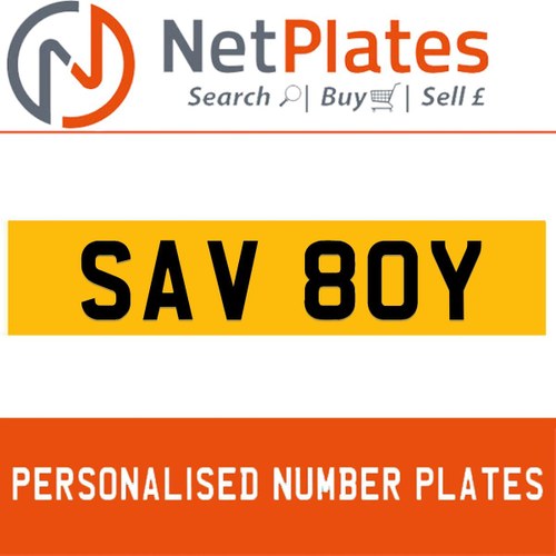 1982 SAV 80Y PERSONALISED PRIVATE CHERISHED DVLA NUMBER PLATE For Sale