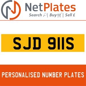 1977 SJD 911S PERSONALISED PRIVATE CHERISHED DVLA NUMBER PLATE For Sale