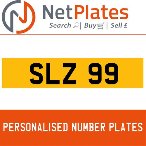 1963 SLZ 99 PERSONALISED PRIVATE CHERISHED DVLA NUMBER PLATE For Sale