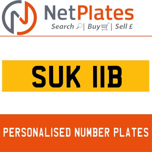 1964 SUK 11B PERSONALISED PRIVATE CHERISHED DVLA NUMBER PLATE For Sale