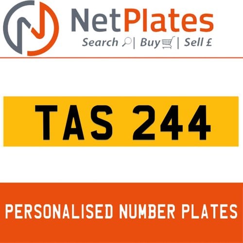 1963 TAS 244 PERSONALISED PRIVATE CHERISHED DVLA NUMBER PLATE For Sale