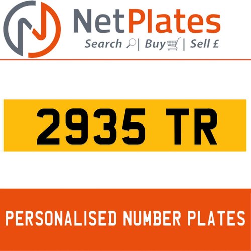 1963 2935 TR PERSONALISED PRIVATE CHERISHED DVLA NUMBER PLATE In vendita