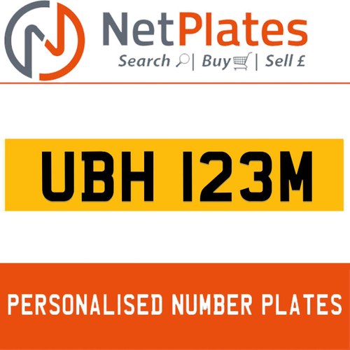 1973 UBH 123M PERSONALISED PRIVATE CHERISHED DVLA NUMBER PLATE In vendita