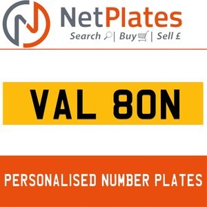 1974 VAL 80N PERSONALISED PRIVATE CHERISHED DVLA NUMBER PLATE For Sale