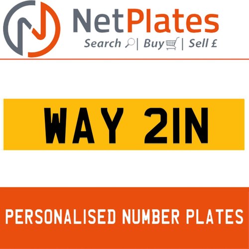 1974 WAY 21N PERSONALISED PRIVATE CHERISHED DVLA NUMBER PLATE For Sale
