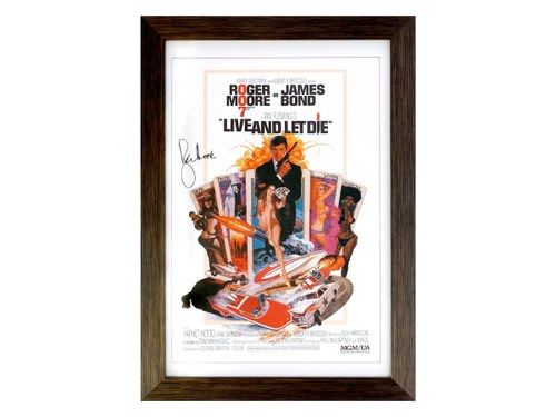 0000 Roger Moore as James Bond - Live and Let Die Movie Poster (S In vendita all'asta
