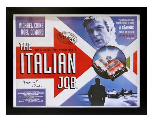 0000 The Italian Job / Michael Caine Movie Poster (Signed) For Sale by Auction
