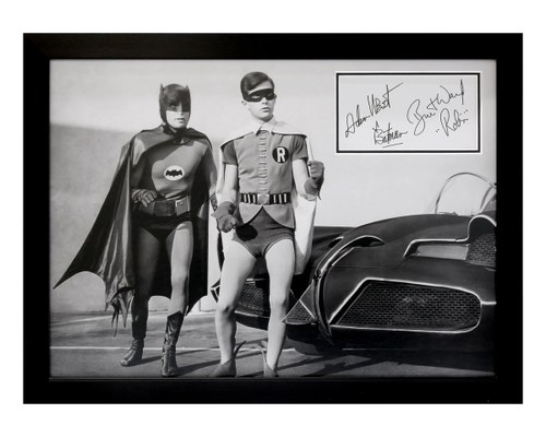 0000 Batman and Robin / Adam West and Burt Ward Autograph Present In vendita all'asta