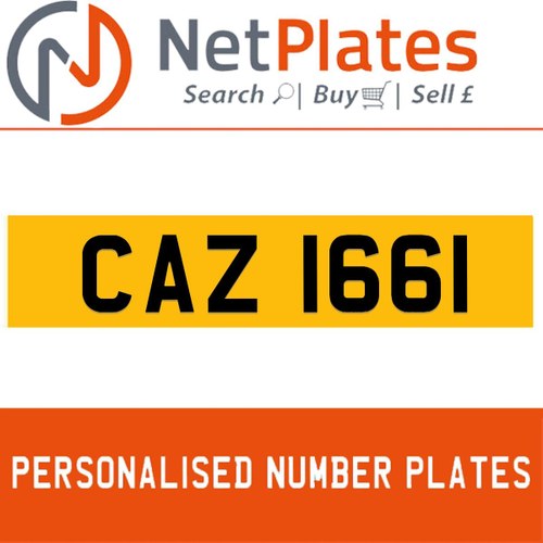 1900 CAZ 1661 PERSONALISED PRIVATE CHERISHED DVLA NUMBER PLATE In vendita