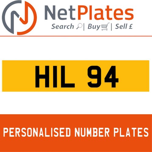 1900 HIL 94 PERSONALISED PRIVATE CHERISHED DVLA NUMBER PLATE For Sale