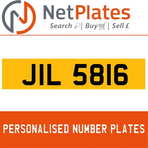 1900 JIL 5816 PERSONALISED PRIVATE CHERISHED DVLA NUMBER PLATE For Sale